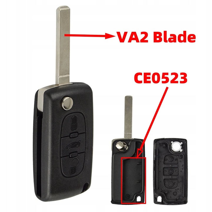 2 3 4 BUTTON REMOTE CAR KEY PARA PEUGEOT 207 307 308 407 CITROEN C2 C~50300 