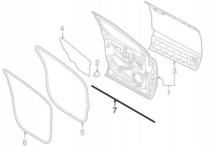 FORD EDGE 15- 18- FORRO DE UMBRAL DE PUERTA DERECHA PARTE DELANTERA CON _ 2345334 _ FT4B-R20 