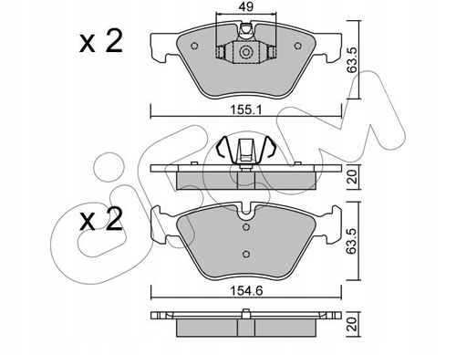 KIT PLAQUETTES FREIN CIFAM 822-557-5 BMW