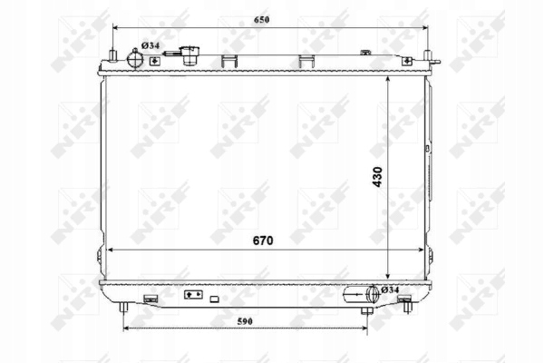 NRF53847 NRF RADIATEUR KIA CARENS 1,6/1,8/2,0CRDI 02-