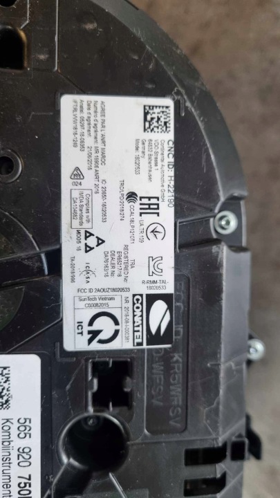 COMPTEUR TABLEAU DE BORD SKODA KODIAQ 565 750B
