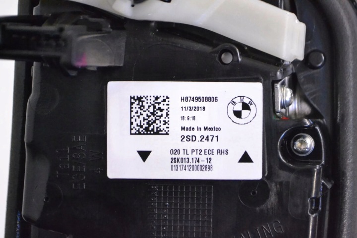 BMW 3 G20 G21 2019 DROITE CÔTÉ PHARES ARRIÈRE COUVERCLES DE COFFRE COUVERCLES DE COFFRE