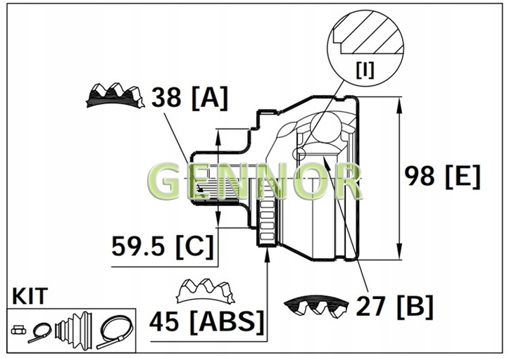 MUÑÓN EXTERIOR AUDI A4 A6 C5 VW PASSAT B5 B5 RESTYLING 1,9TDI 2,4 2,5 2,6-DUZY 