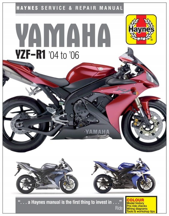 YAMAHA YZF-R1 (2004-2006) YZFR1 MANUAL REPARACIÓN HAYNES 24H 