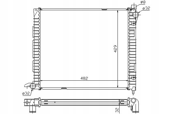 RADIATOR LIQUID / BY THE PIECE SPARE PARTS NISSENS 64300 