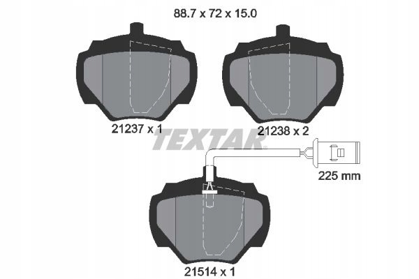 TEXTAR ZAPATAS DE FRENADO LAND ROVER PARTE TRASERA DISCOVERY 94-/DEFENDER 98-16 