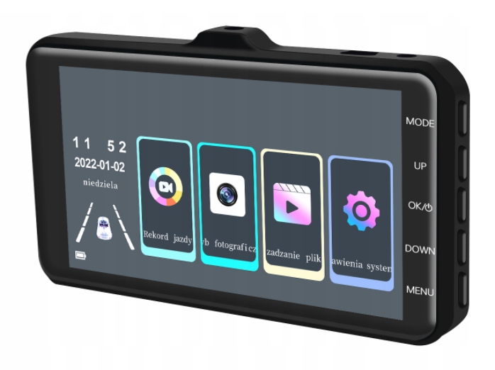 WIDEOGRABADORA DE VÍDEO POLACO MENÚ DE AUTOMÓVIL CÁMARA RETROVISOR GRABADORA DE VÍDEO CONDUCTOR 