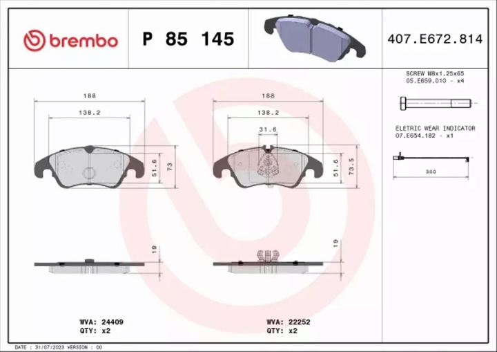 BREMBO DISQUE+SABOTS AVANT AUDI Q5 8R 320MM photo 7 - milautoparts-fr.ukrlive.com