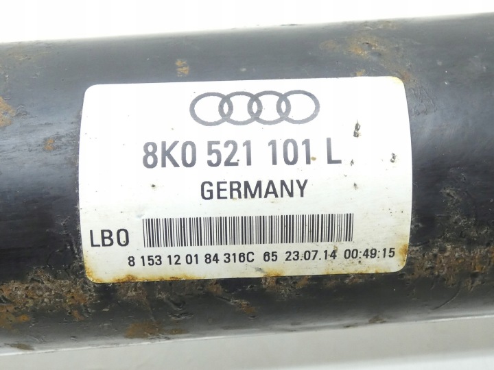 ARBRE DE TRANSMISSION AUDI A4 B8 LIFT ALLROAD QUATTRO MANUEL 2.0 TDI 8K0521101L