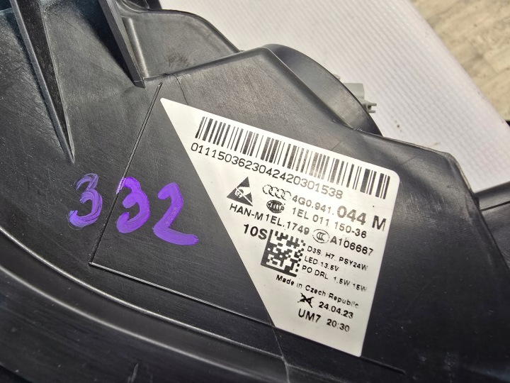 AUDI A6 C7 4G PHARE DROIT AVANT DROITE AVANT 4G0941044M