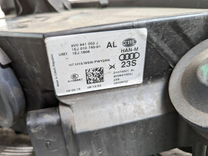 AUDI A3 8V0 2012-2016 PHARE AVANT AVANT GAUCHE