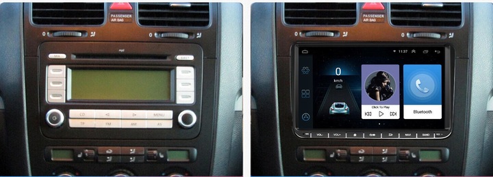 RADIO ANDROID 2DIN 4+64 GAS-GASOLINA LTE 4G VW PASSAT B6 B7 GOLF 5 V 6 VI SKODA SEAT 
