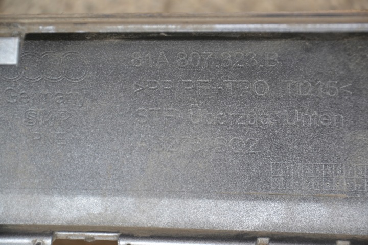AUDI Q2 SQ2 S-LINE DOUBLURE PARE-CHOCS ARRIÈRE 81A807323B
