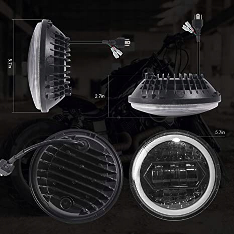 7 INTEGROS FARO FARO DIODO LUMINOSO LED PARTE DELANTERA MOTOCICLETA 