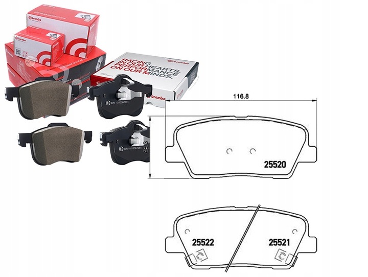 PADS BRAKE BREMBO P30063 