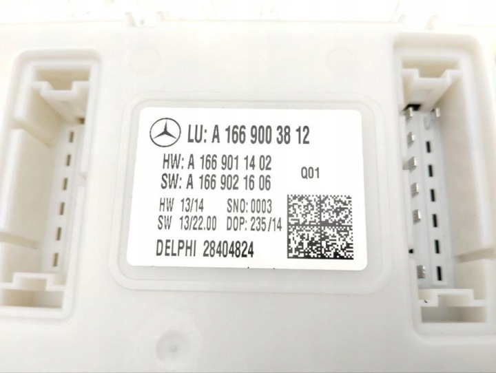 CONTRÔLEUR CHÂSSIS BCM FEM SAM FUSIBLE MERCEDES-BENZ CLASSE M 2015 A1669003812