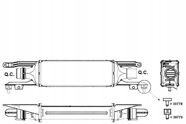 30779 ÉCHANGEUR AIR-AIR OPEL CORSA D 1,3CD
