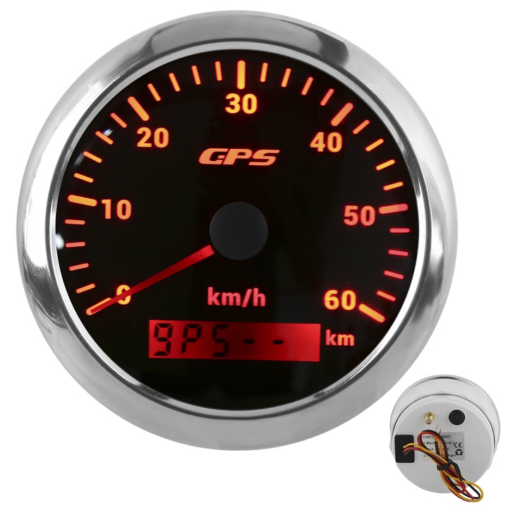 85MM SPEEDOMETER GPS INDICATOR 0-60KM/H 