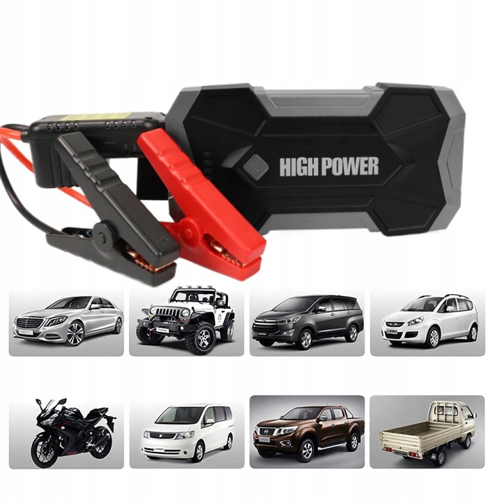 DÉMARREUR AUTOMOBILE PORTABLE 8000MAH 4500A RAPIDE DÉMARREUR LED