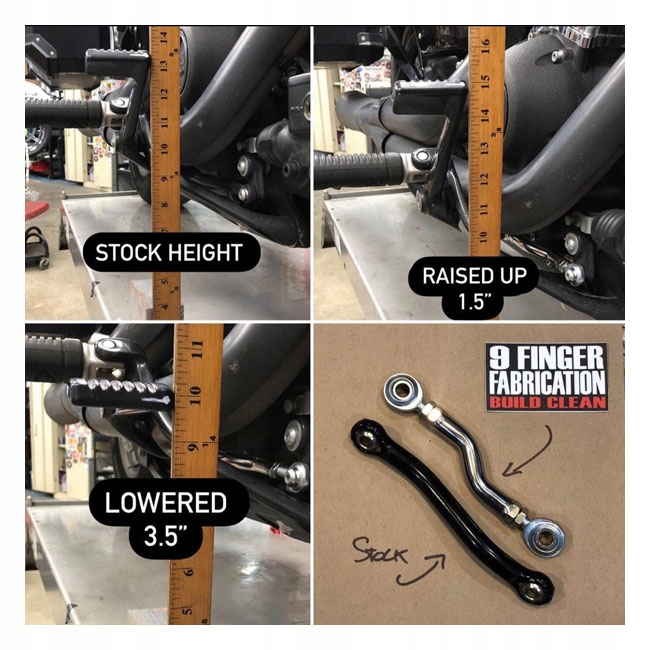 CONNECTEUR PÉDALE DE FREIN 9FINGER M8 VERS HARLEY-DAVIDSON NOIR NR: 998414