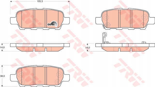 DISCOS ZAPATAS PARTE TRASERA TRW INFINITI M 