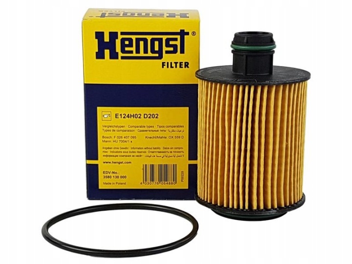 FILTRE HUILES HENGST FILTRE E124H02 D202 E124H02D202