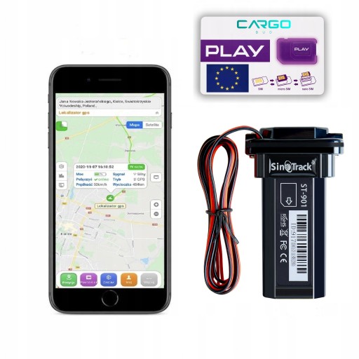 LOCALIZADOR GPS BATERIA POJAZDU MAPA MT1 ST901 