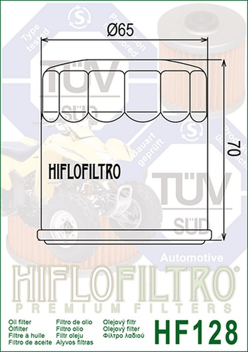 HIFLO FILTRAS ALYVOS HF128 MOTOCIKLAI nuotrauka 3