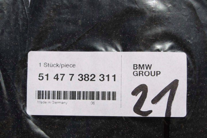 BMW X1 F48 TAPIS DE SOL PLANCHERS 7382311 ESSUIE-GLACES COULEUR NOIR 54477382311 74