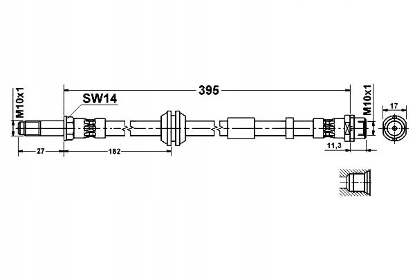 ATE CABLE BRAKE ELAST. VOLVO P. C30/C70/S40/V50 04-12 LE/PR photo 8 - milautoparts-fr.ukrlive.com