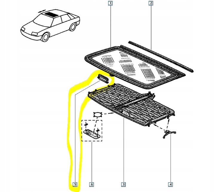 TVIRTINIMAS STOGLANGIO RENAULT R21 OE 7700784509 nuotrauka 11