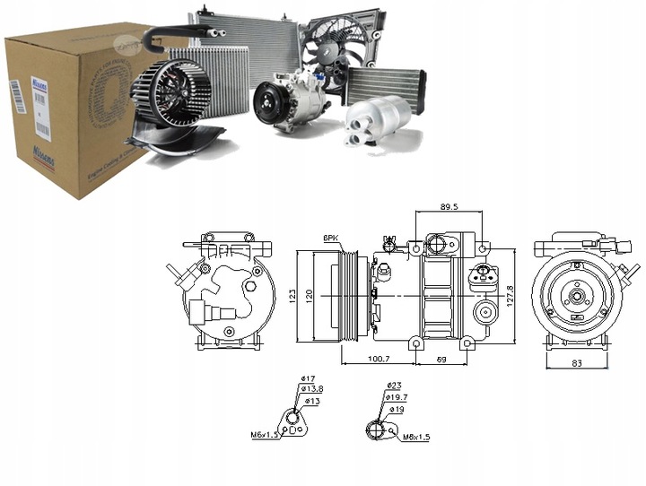 NISSENS 89278 COMPRESOR ACONDICIONAMIENTO 