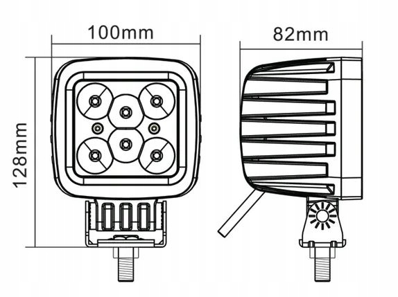 LAMP WORKING LED, KWADRATOWA, 42W 3780 LM 10/30V LIGHT ROZPROSZONE 6 LED photo 3 - milautoparts-fr.ukrlive.com