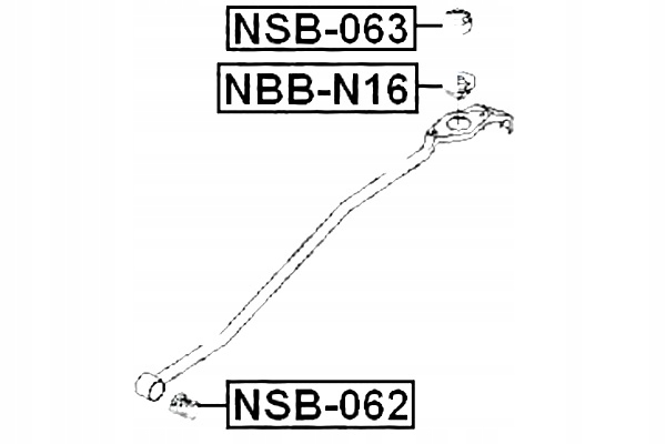 FEBEST BLOQUE SILENCIOSO KULISY SISTEMAS DE ACCIONAMIENTO NISSAN ALMERA INGLESA MAKE N16E 