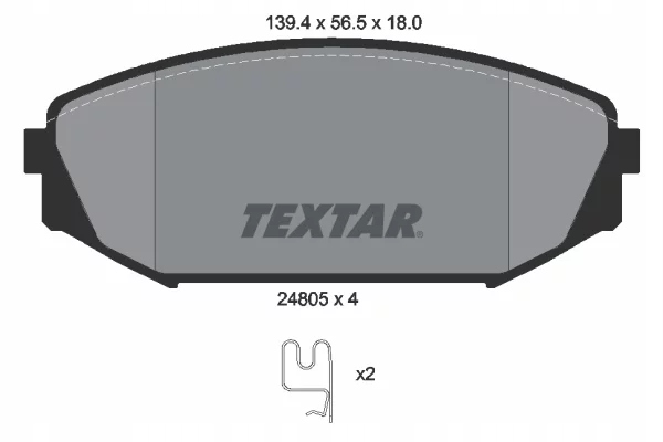 TEXTAR 2480501 ZAPATAS DE FRENADO PARTE DELANTERA 