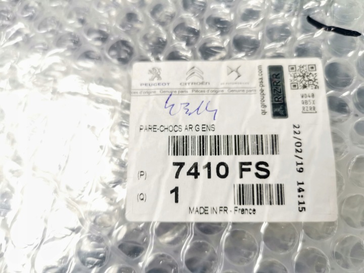 ANGLE PARE-CHOCS ARRIÈRE BERLINGO PARTENAIRE 09385A02
