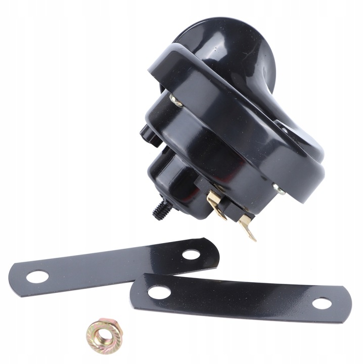 KLAXON MOTOCYCLETTE 12V NOIR 110DB 25 DANS