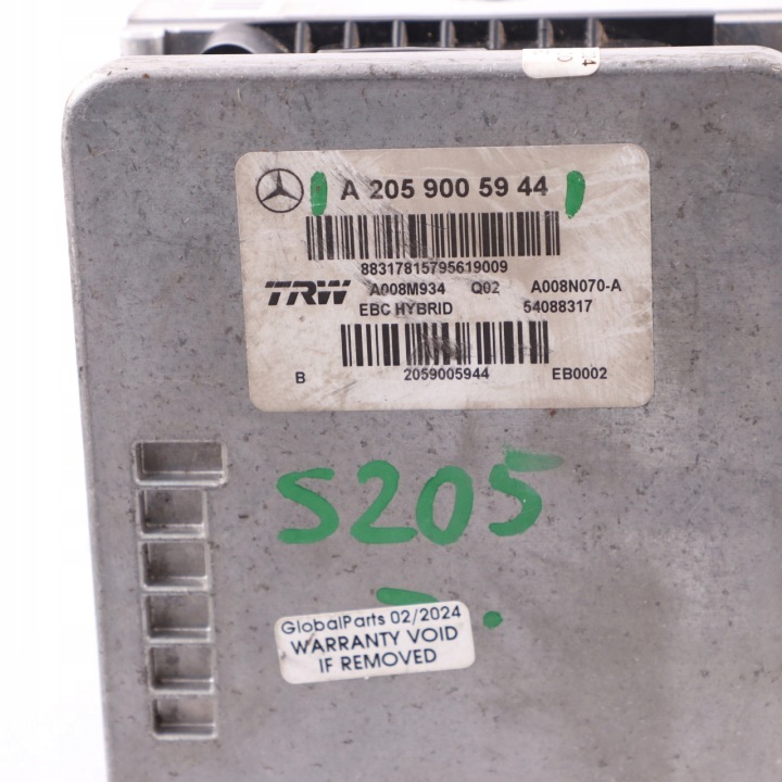 MERCEDES S205 MODULE CONTRÔLEUR POMPE DE FREIN ABS EBC HYBRIDE A2059005944