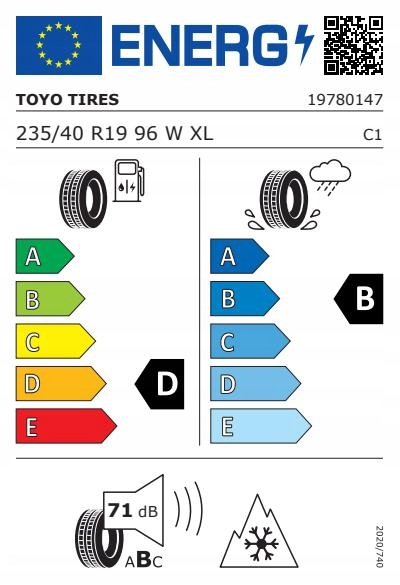 4X NEUMÁTICOS TOYO SNOWPROX S954 235/40R19 96W XL FSL 