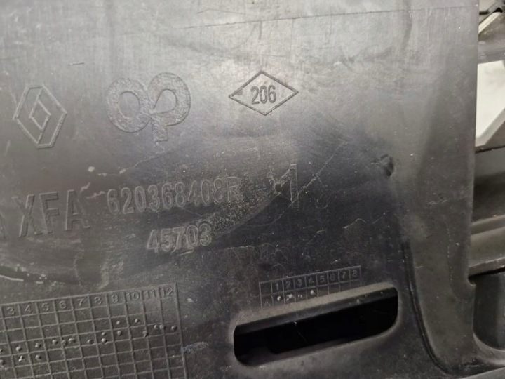 RENAULT SCENIC 4 IV GRILLE CALANDRE PARE-CHOCS AVANT AVANT RENFORCEMENT