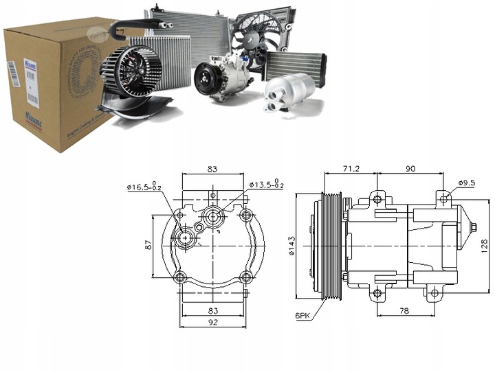 COMPRESSOR COMPRESSOR AIR CONDITIONER [NISSENS] 