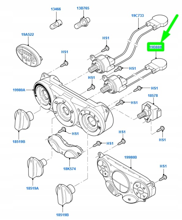 COMMANDE CHAUFFAGE ROZDZIELAJACYM AIR FORD FOCUS MK1 1201870