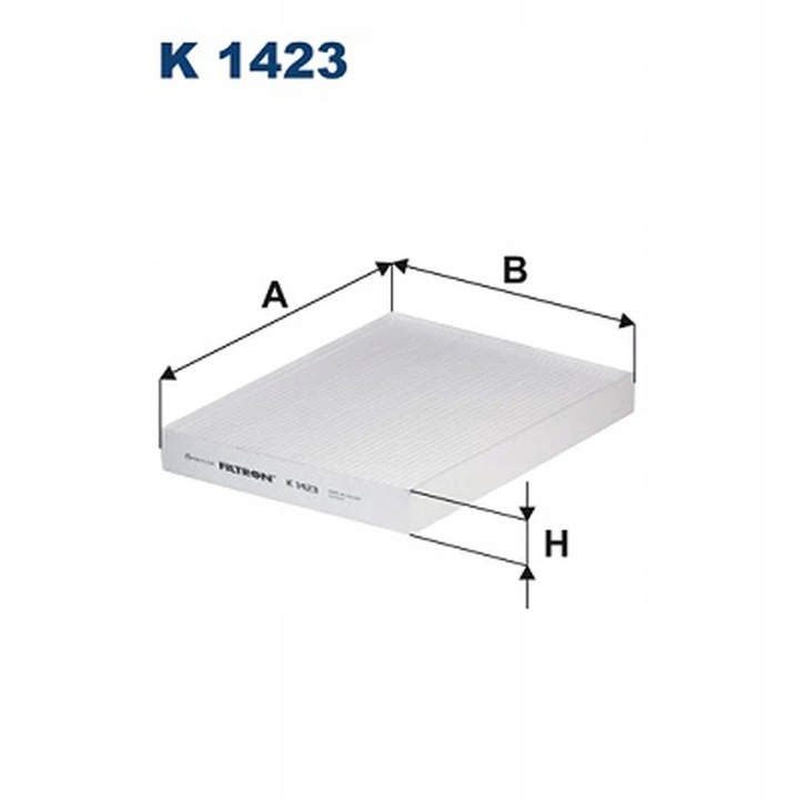 FILTR, VENTILACIÓN PRZESTRZENI PASAZERSKIEJ FILTRON K 1423 