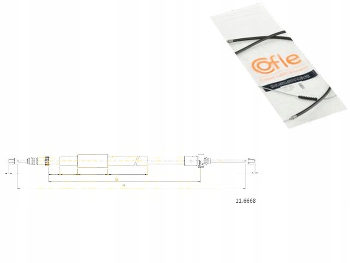 CABLE CABLE BRAKES MANUAL COFLE photo 1 - milautoparts-fr.ukrlive.com