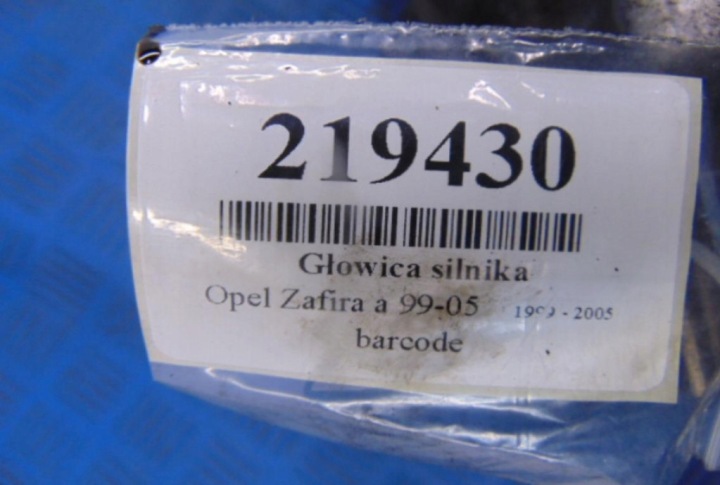 OPEL ZAFIRA A 1.8 16V CULASSE MOTEUR Z18XE 9242094