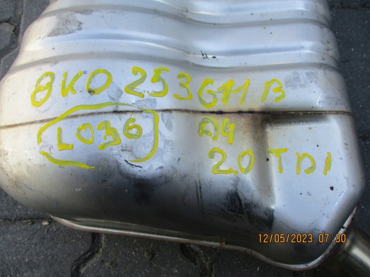 SILENCIEUX ÉCHAPPEMENT AUDI A4 8K0 2,0TDI 8K0253611B
