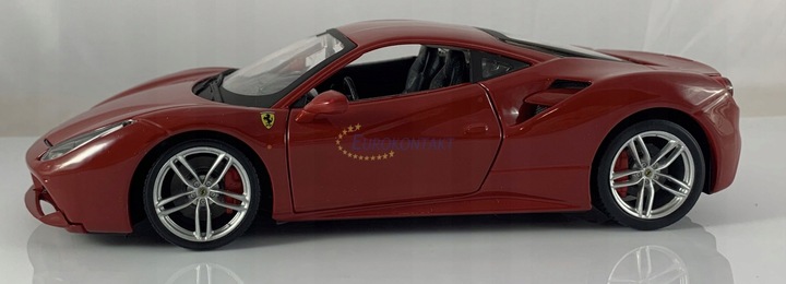 FERRARI 488 GTB BORDOWY MODELIS 1:24 BBURAGO 26013 nuotrauka 5