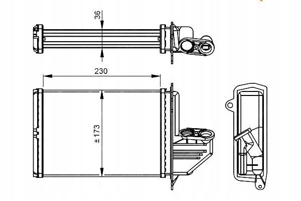 CHAUFFAGE (173X230X36) BMW 3 (E36) 1.6-3.2 09.90 photo 1 - milautoparts-fr.ukrlive.com