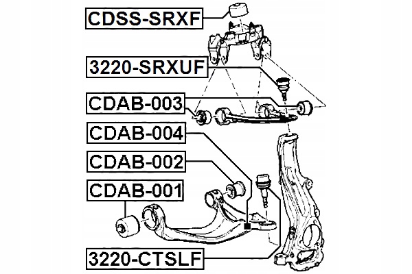 MUÑÓN KULOWY VARILLA DELANTERO SUPERIOR CADILLAC STS 2005-2011 EU FEBEST 