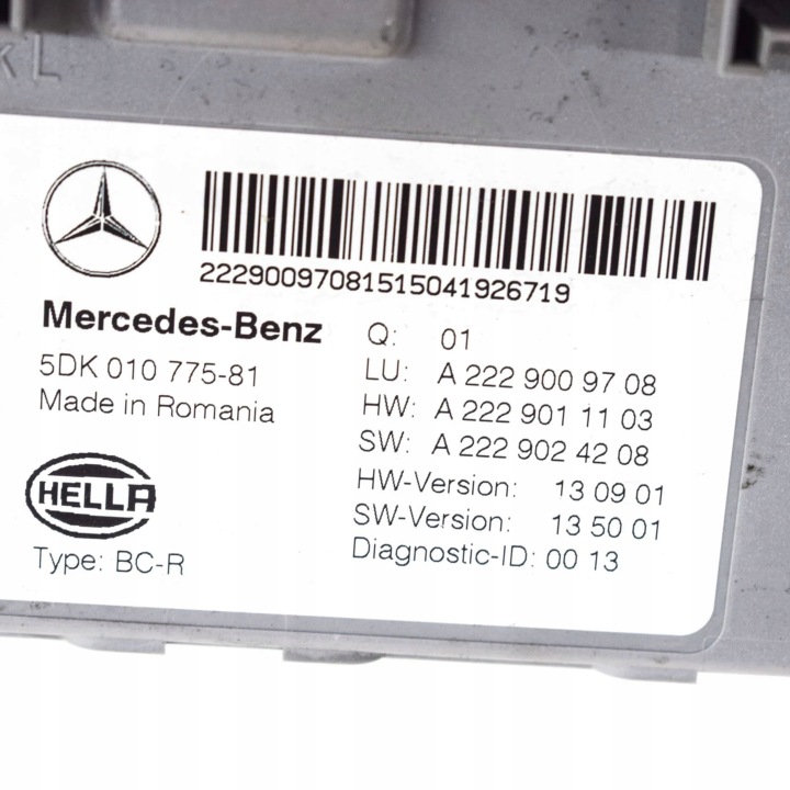 MERCEDES-BENZ C W205 2015 CONTRÔLEUR MODULE CONFORT